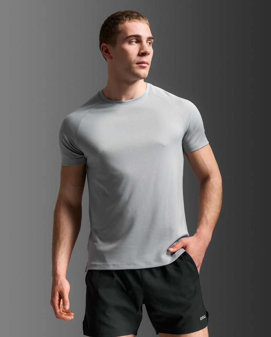 Aero Mesh Tee Laufshirt Herren - weathervane/black reflective