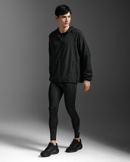 2XU - Aero Hex Windbreaker Windjacke Herren - black/silver reflective - 2X-MR7518A-BLK/SRF-XL - Sportbrands24