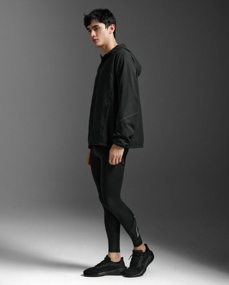 2XU - Aero Hex Windbreaker Windjacke Herren - black/silver reflective - 2X-MR7518A-BLK/SRF-XL - Sportbrands24
