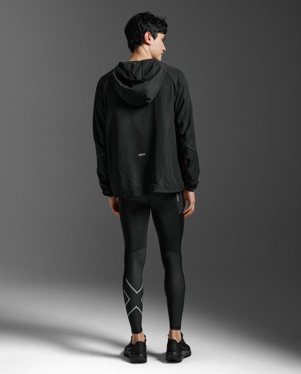 2XU - Aero Hex Windbreaker Windjacke Herren - black/silver reflective - 2X-MR7518A-BLK/SRF-XL - Sportbrands24
