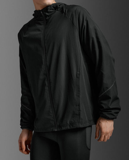 2XU - Aero Hex Windbreaker Windjacke Herren - black/silver reflective - 2X-MR7518A-BLK/SRF-XL - Sportbrands24