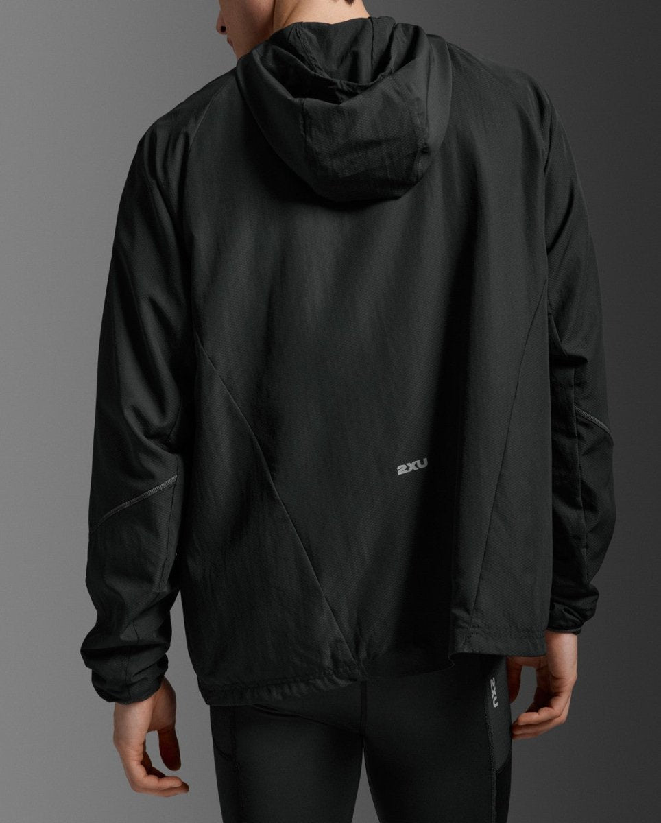 2XU - Aero Hex Windbreaker Windjacke Herren - black/silver reflective - 2X-MR7518A-BLK/SRF-XL - Sportbrands24