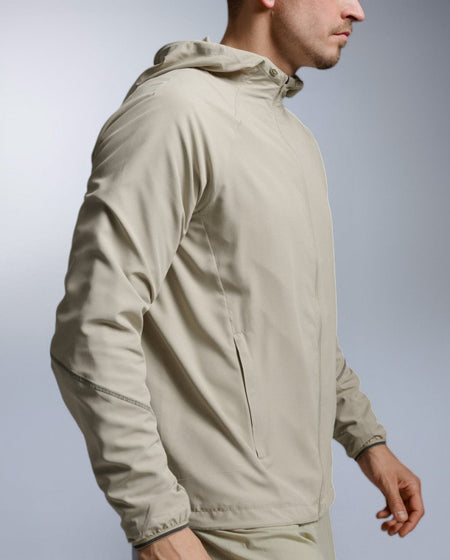 2XU - Aero Hex Windbreaker Windjacke Herren - pebble/black reflective - 2X-MR7518A-PEB/BRF-XS - Sportbrands24