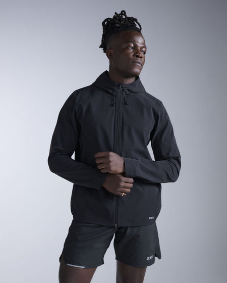 2XU - Ignition Shield Jacket Regenjacke Herren - black/silver reflective - 2X-MR7545A-BLK/SRF-XS - Sportbrands24