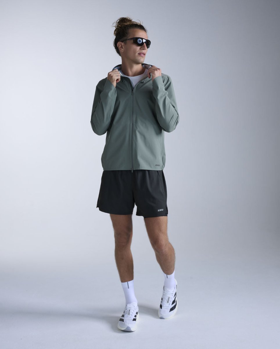 2XU - Ignition Shield Jacket Regenjacke Herren - olive leaf/black reflective - 2X-MR7545A-OLL/BRF-XS - Sportbrands24