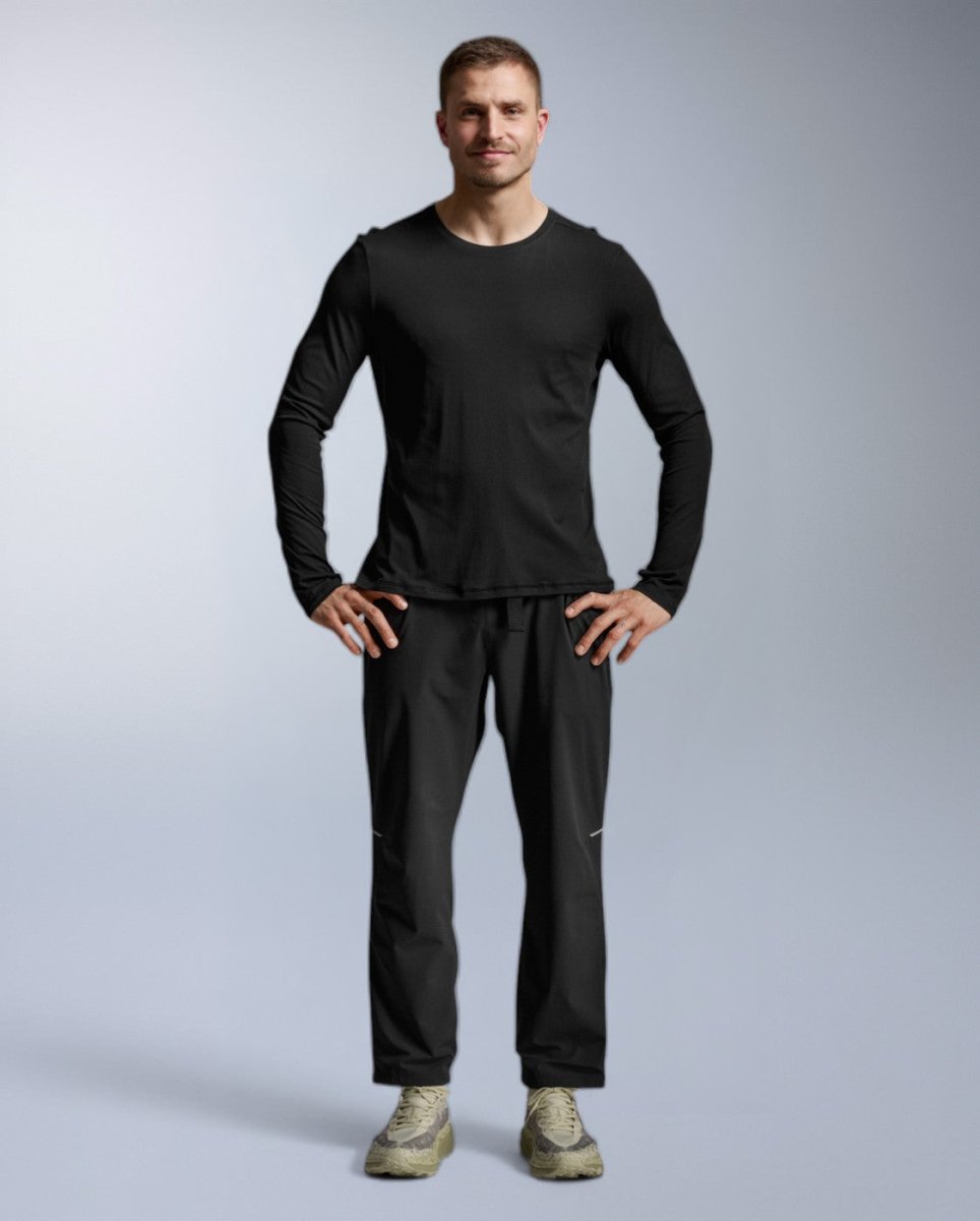 2XU - Aero Trail Long Sleeve Laufshirt Herren - black/black reflective - 2X-MR7671A-BLK/BRF-XS - Sportbrands24