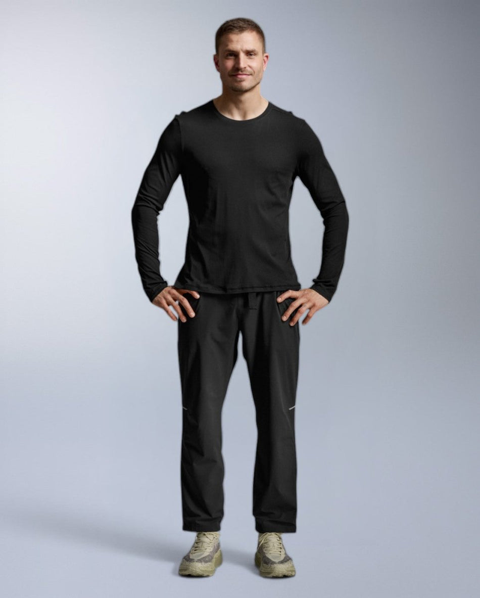 2XU - Aero Trail Long Sleeve Laufshirt Herren - black/black reflective - 2X-MR7671A-BLK/BRF-XS - Sportbrands24
