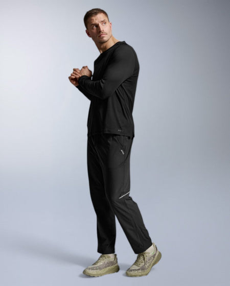 2XU - Aero Trail Long Sleeve Laufshirt Herren - black/black reflective - 2X-MR7671A-BLK/BRF-XS - Sportbrands24