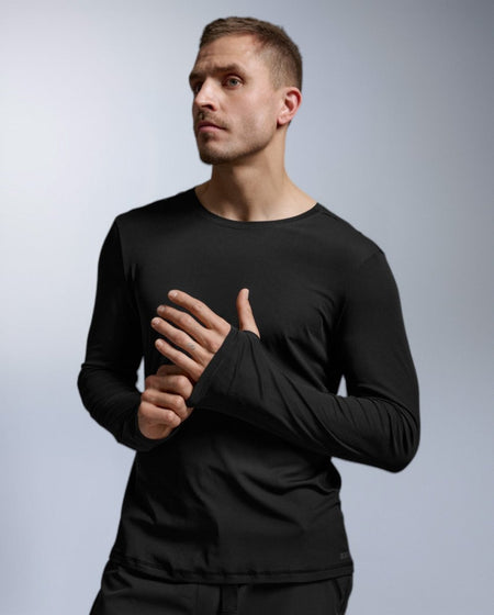 2XU - Aero Trail Long Sleeve Laufshirt Herren - black/black reflective - 2X-MR7671A-BLK/BRF-XS - Sportbrands24