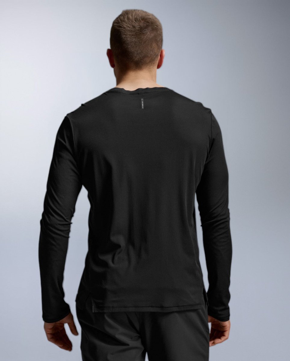 2XU - Aero Trail Long Sleeve Laufshirt Herren - black/black reflective - 2X-MR7671A-BLK/BRF-XS - Sportbrands24
