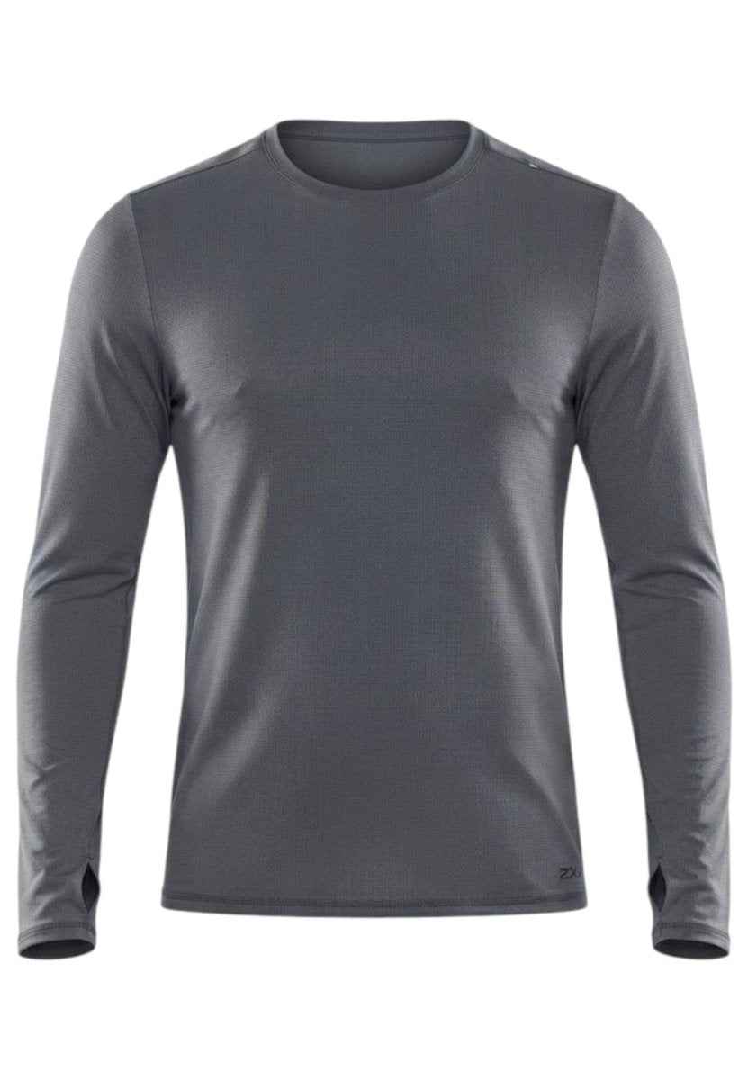 2XU - Aero Trail Long Sleeve Laufshirt Herren - turbulence/black reflective - 2X-MR7671A-TRB/BRF-XXL - Sportbrands24