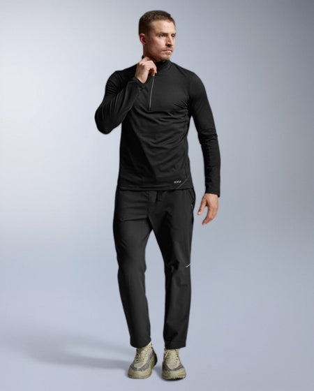 2XU - Aero Trail 1/2 Zip Laufshirt Herren - black/silver reflective - 2X-MR7677A-BLK/SRF-XS - Sportbrands24