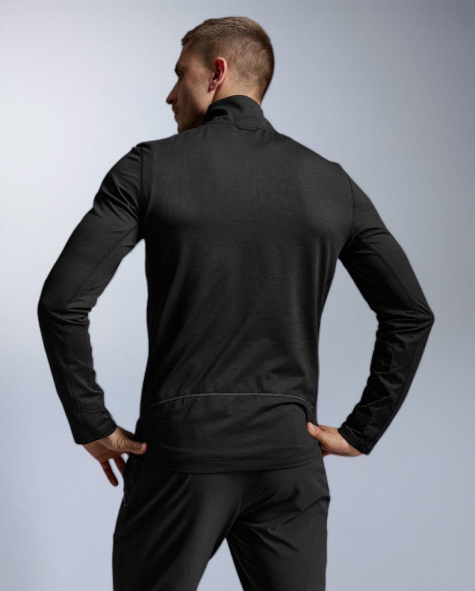 2XU - Aero Trail 1/2 Zip Laufshirt Herren - black/silver reflective - 2X-MR7677A-BLK/SRF-XS - Sportbrands24