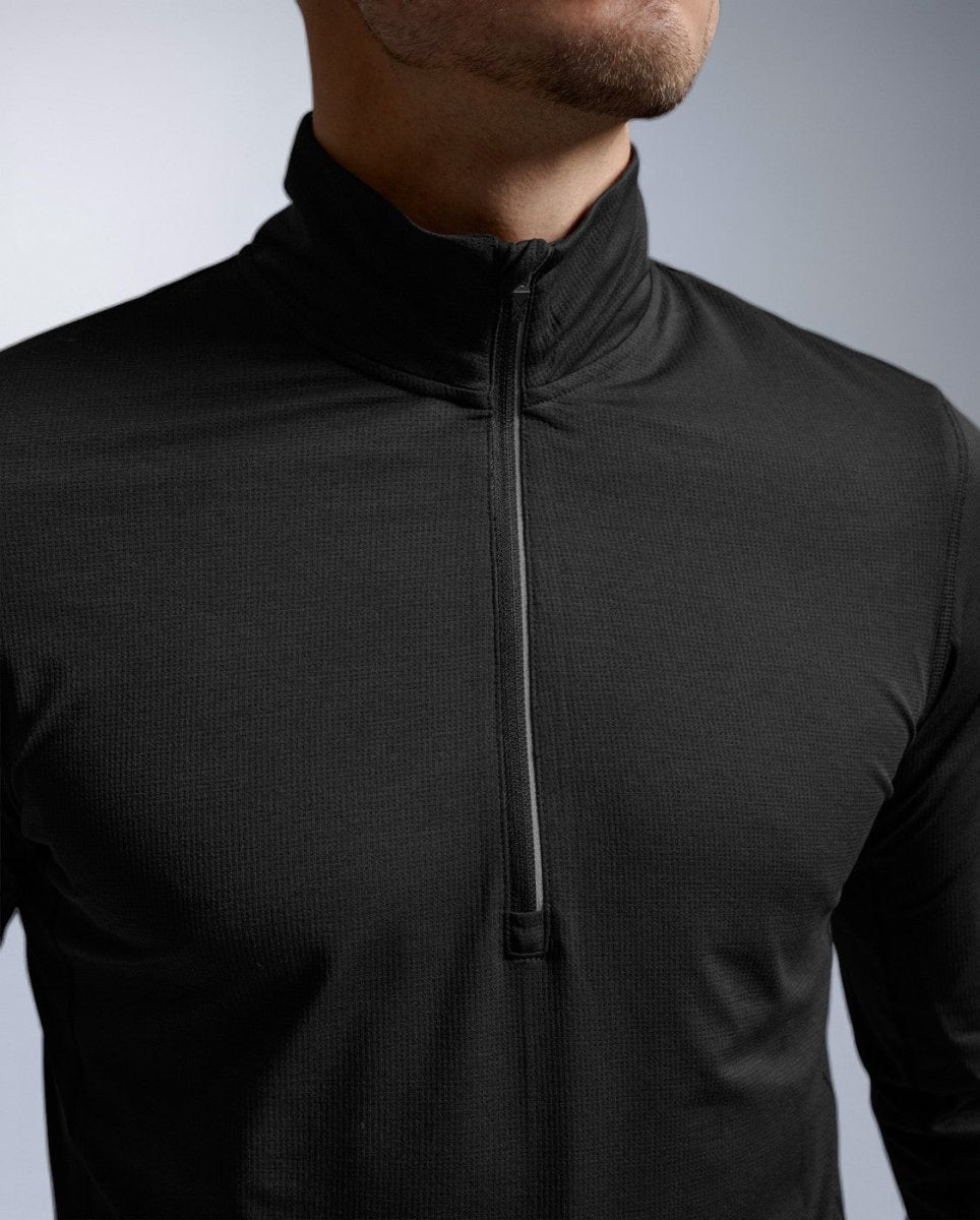 2XU - Aero Trail 1/2 Zip Laufshirt Herren - black/silver reflective - 2X-MR7677A-BLK/SRF-XS - Sportbrands24