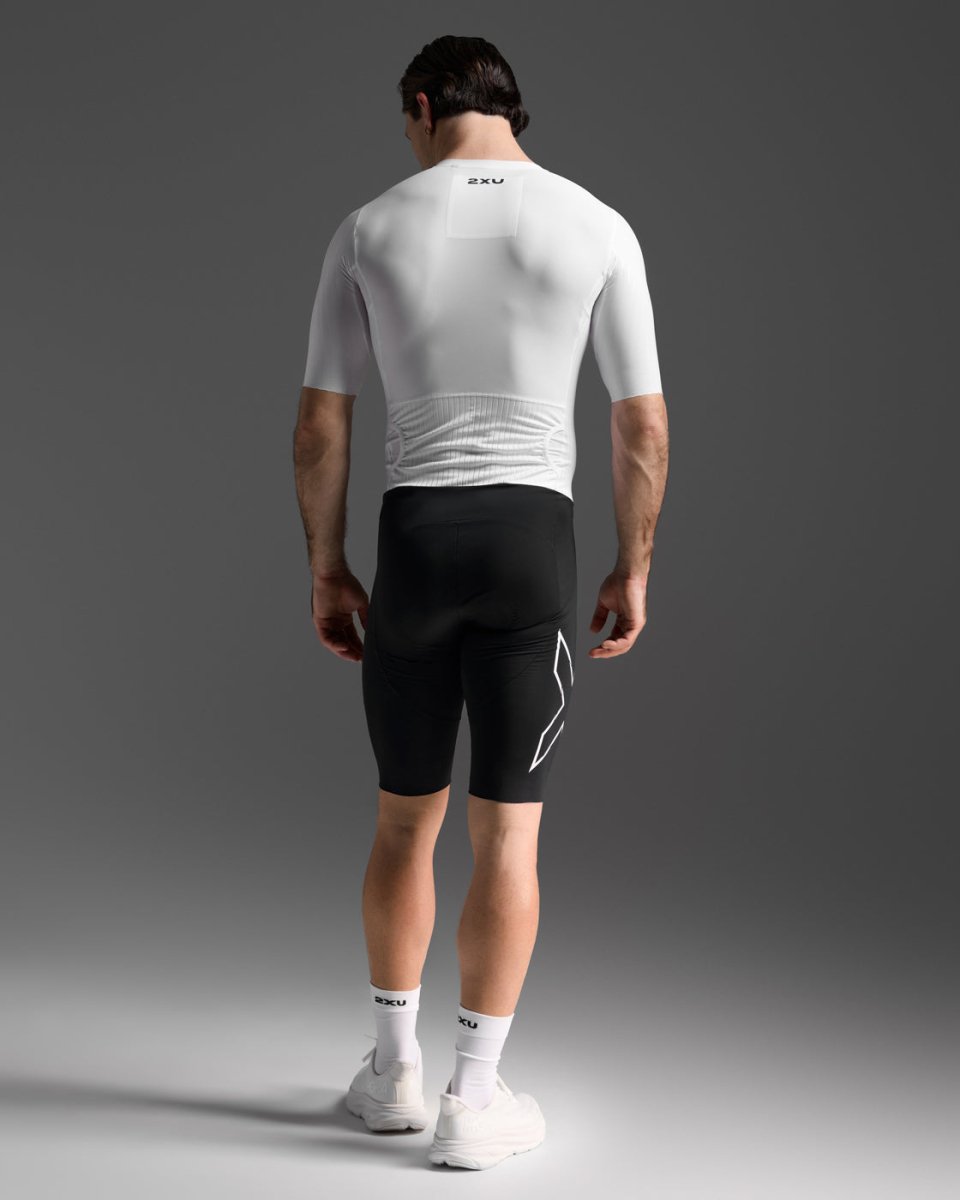 2XU - Light Speed React Sleeved Trisuit Triathonanzug Herren - black/white - 2X-MT7393D-BLK/WHT-XS - Sportbrands24