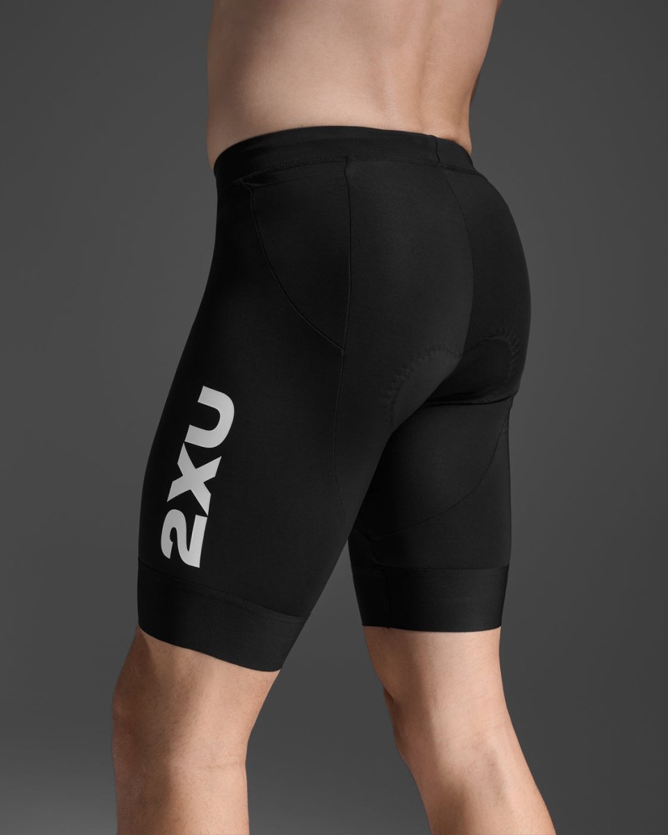 2XU - Aero Tri 9 Inch Short Triathlonshort Herren - black/white - 2X-MT7396B-BLK/WHT-XS - Sportbrands24