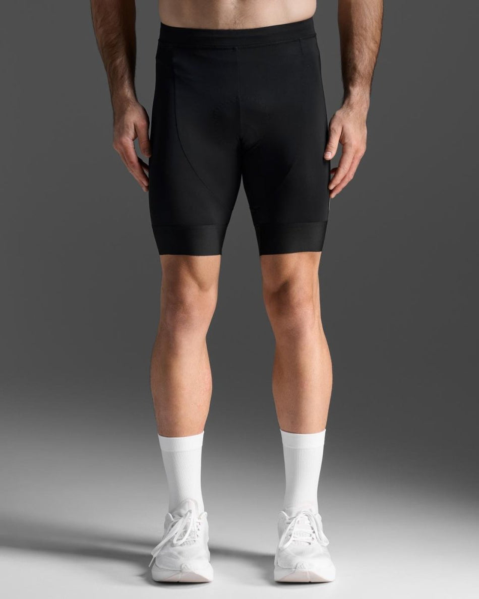 2XU - Aero Tri 9 Inch Short Triathlonshort Herren - black/white - 2X-MT7396B-BLK/WHT-XS - Sportbrands24