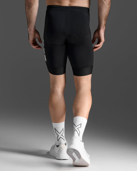 2XU - Aero Tri 9 Inch Short Triathlonshort Herren - black/white - 2X-MT7396B-BLK/WHT-XS - Sportbrands24