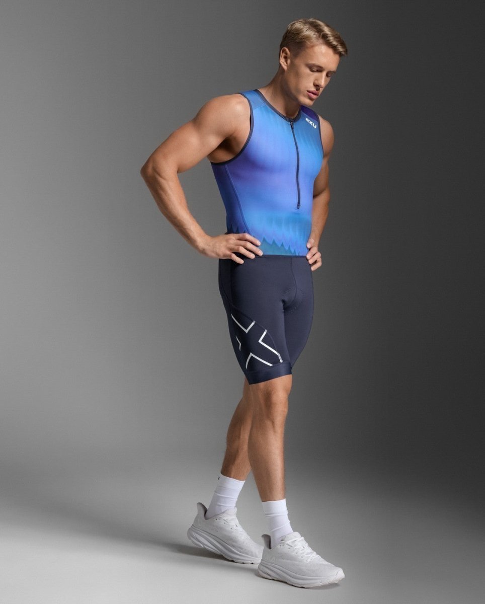 2XU - Core Trisuit Triathlonanzug Herren - azure blue/midnight - 2X - MT7398D - AZB/MDN - L - Sportbrands24