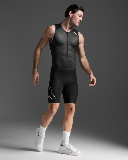 2XU - Core Trisuit Triathlonanzug Herren - black/white - 2X-MT7398D-BLK/WHT-XS - Sportbrands24
