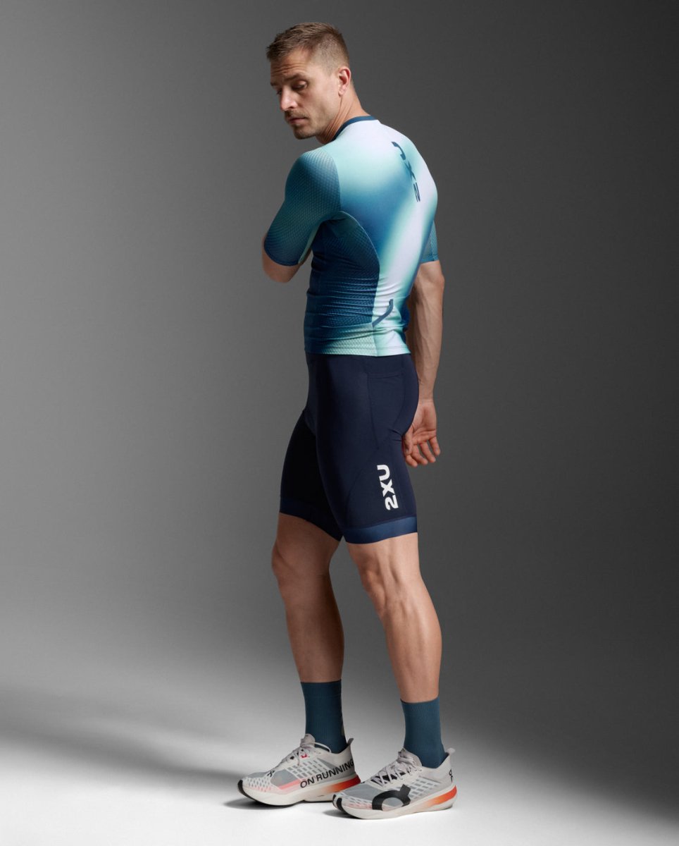 2XU - Core 8 Inch Tri Short Triathlonshort Herren - midnight/white - 2X-MT7400B-MDN/WHT-XS - Sportbrands24