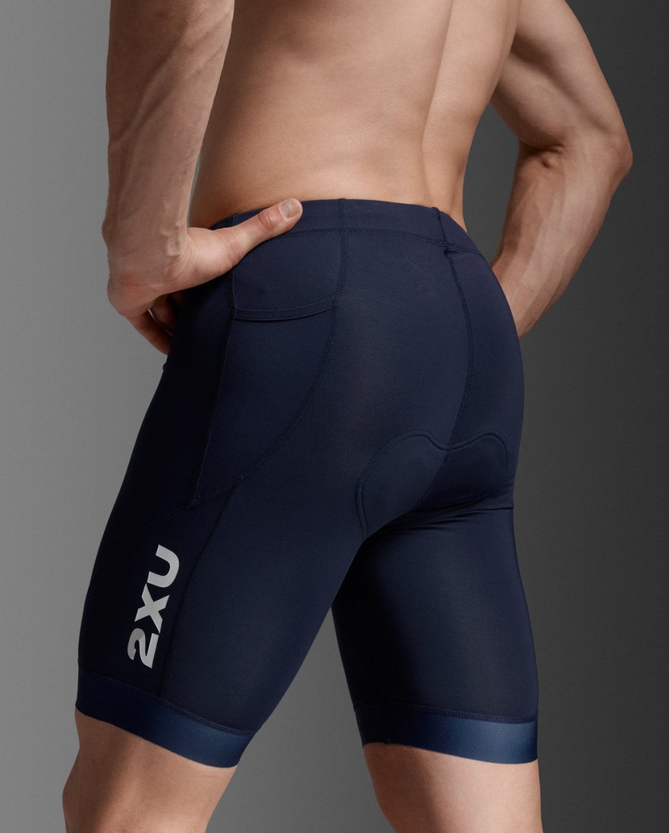 2XU - Core 8 Inch Tri Short Triathlonshort Herren - midnight/white - 2X-MT7400B-MDN/WHT-XS - Sportbrands24