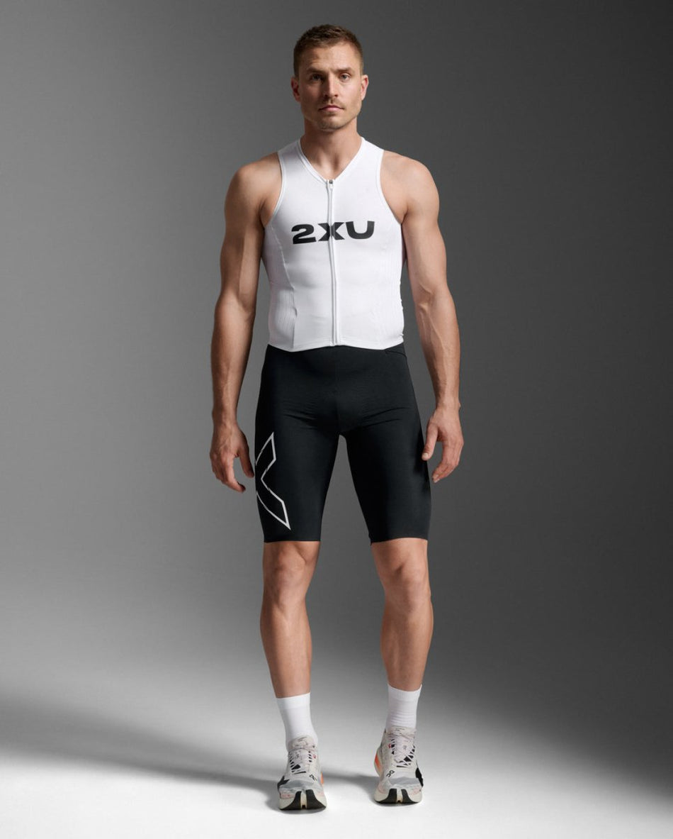 Light Speed React Trisuit Triathlonanzug Herren - black/white