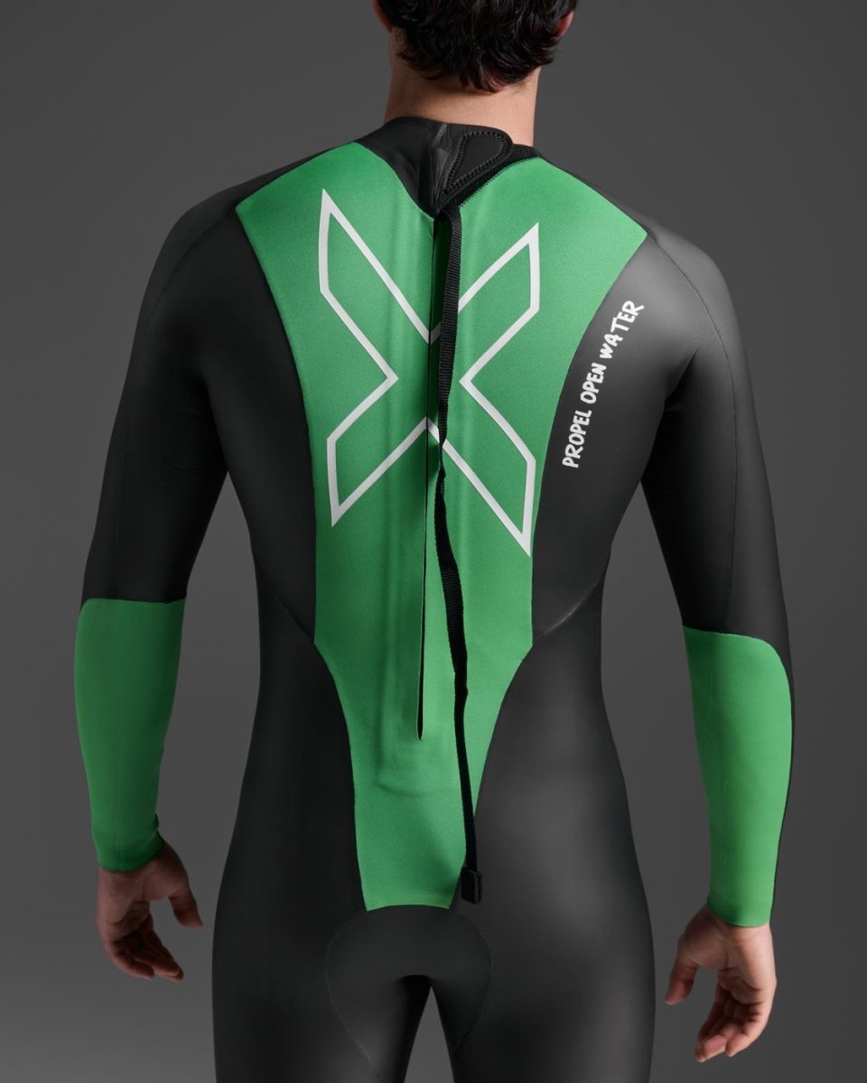 2XU - Propel: Openwater Wetsuit Herren - black/bright green - 2X-MW7144C-BLK/BGN-SM - Sportbrands24