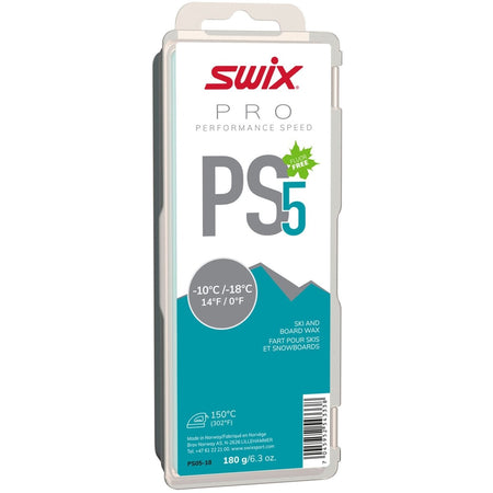 Swix - PS5 Turquoise, - 10°C/ - 18°C Gleitwachs - PS5 Turquoise - 10°C/ - 18°C, 180g - SX-PS05-18 - Sportbrands24