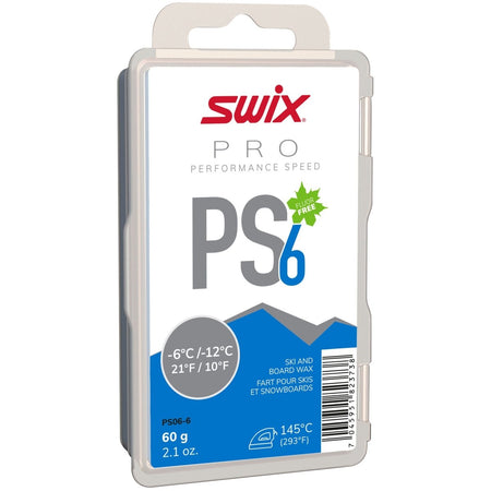 Swix - PS6 Blue, - 6°C/ - 12°C Gleitwachs - PS6 Blue - 6°C/ - 12°C, 60g - SX-PS06-6 - Sportbrands24