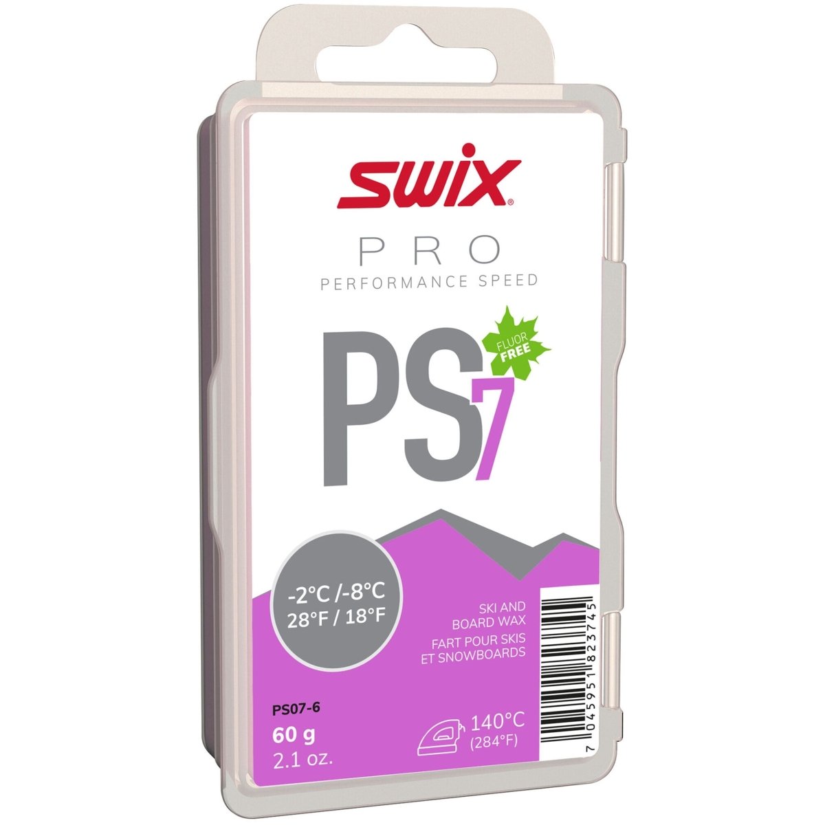 Swix - PS7 Violet, - 2°C/ - 8°C Gleitwachs - PS7 Violet - 2°C/ - 8°C, 60g - SX-PS07-6 - Sportbrands24