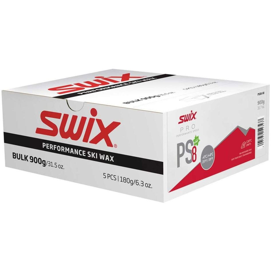 Swix - PS8 Red, - 4°C/+4°C Gleitwachs - PS8 Red - 4°C/+4°C, 900g - SX-PS08-90 - Sportbrands24