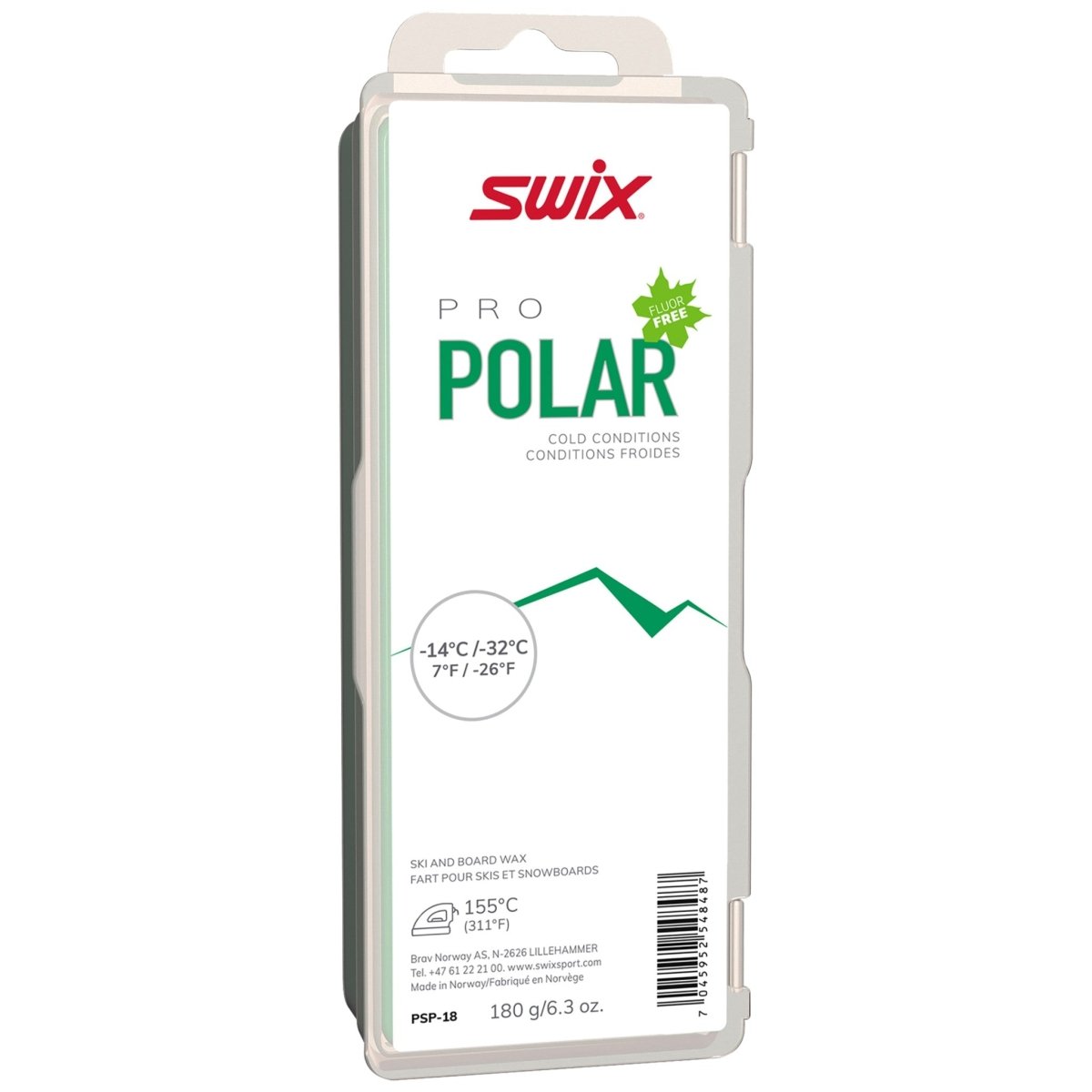Swix - PS Polar, -14°C/-32°C, 180g Gleitwachs - PS Polar -14°C/-32°C, 180g - SX-PSP-18 - Sportbrands24