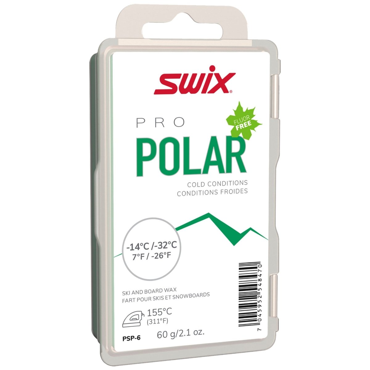 Swix - PS Polar, -14°C/-32°C, 180g Gleitwachs - PS Polar -14°C/-32°C, 60g - SX-PSP-6 - Sportbrands24