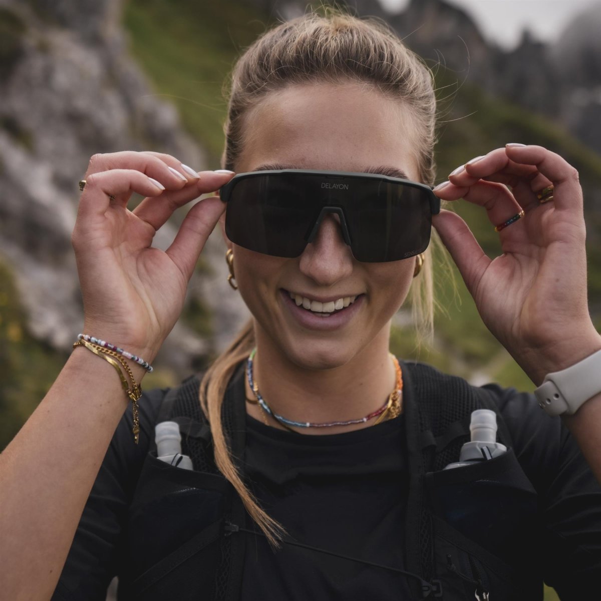 Delayon Eyewear - Pulse Sportbrille - Matte Black - Black VLT 15 - DL-C3-24-31110 - Sportbrands24