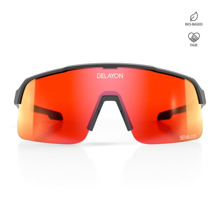 Delayon Eyewear - Pulse Sportbrille - Matte Black - Red VLT 18 - DL-C3-24-31140 - Sportbrands24