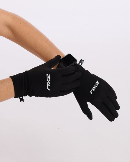 2XU - Run Glove Sporthandschuhe - black/silver - 2X - UQ5340H - BLK/SIL - S - Sportbrands24