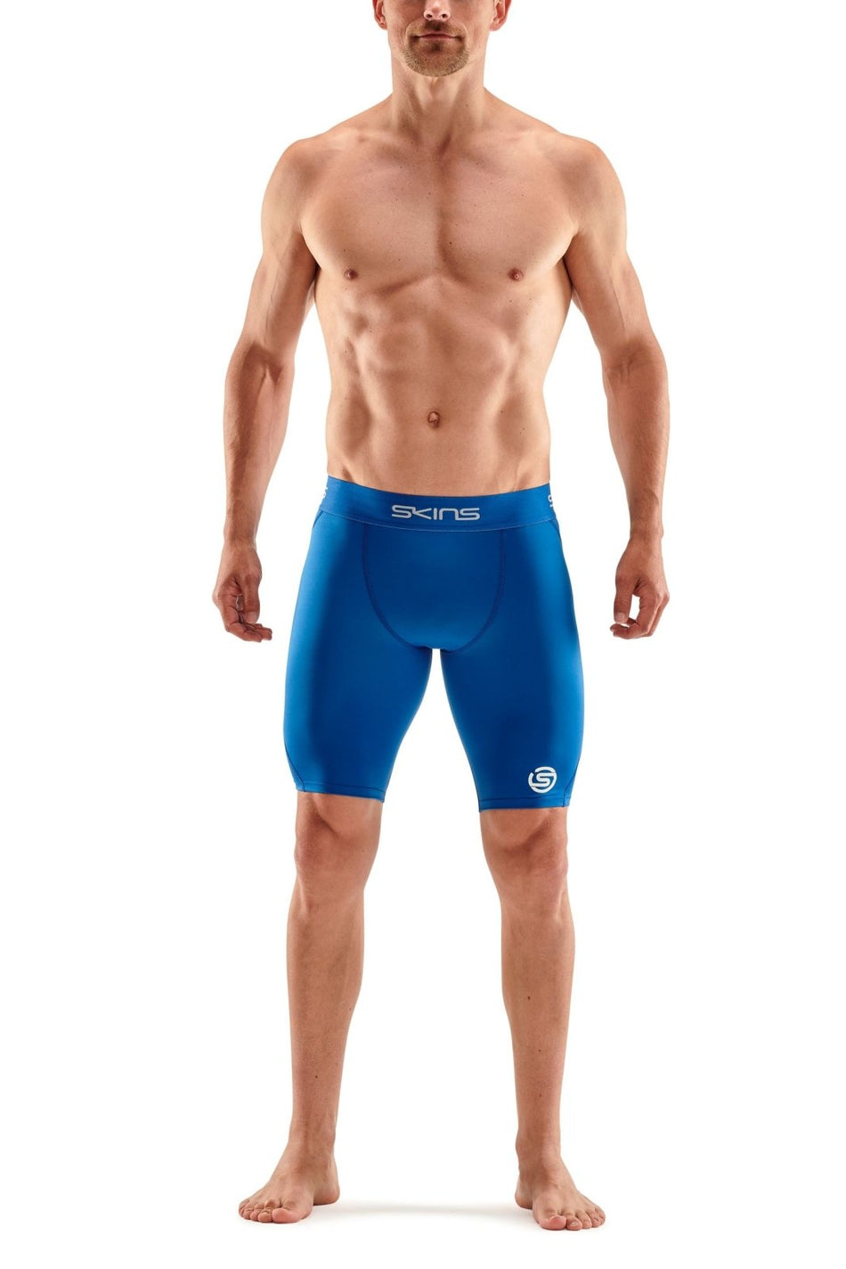 Skins - S1 Half tights Kompressionshose Herren - bright blue - SK - SO00100022041S - Sportbrands24