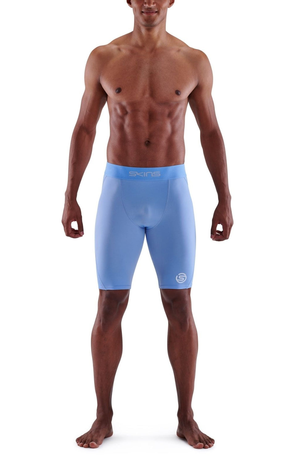 Skins - S1 Half tights Kompressionshose Herren - sky blue - SK - SO00100029006S - Sportbrands24