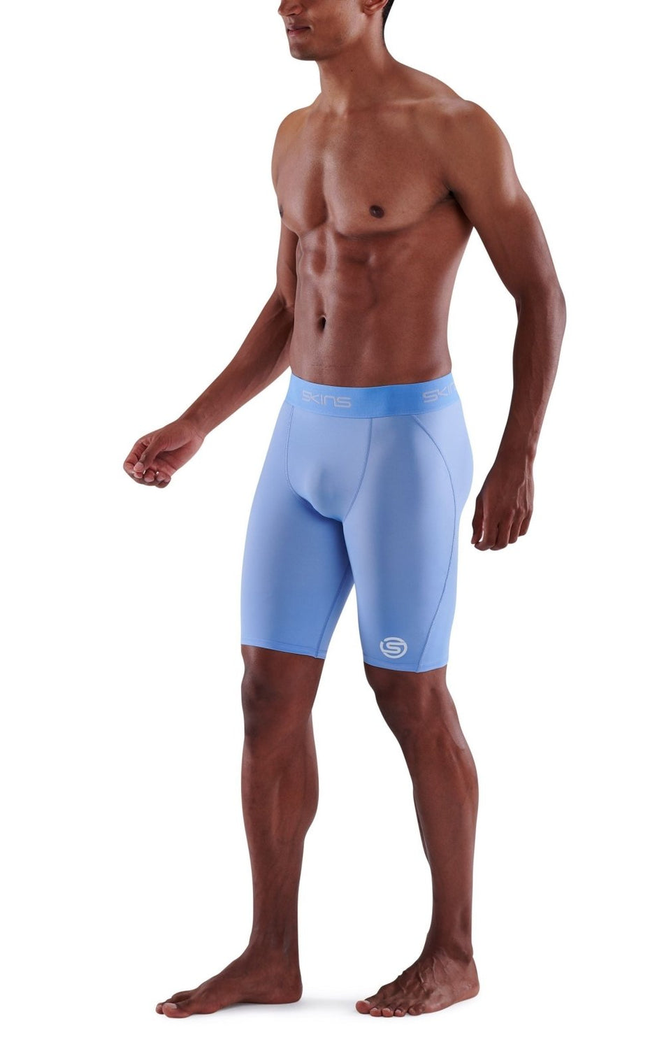 Skins - S1 Half tights Kompressionshose Herren - sky blue - SK - SO00100029006S - Sportbrands24