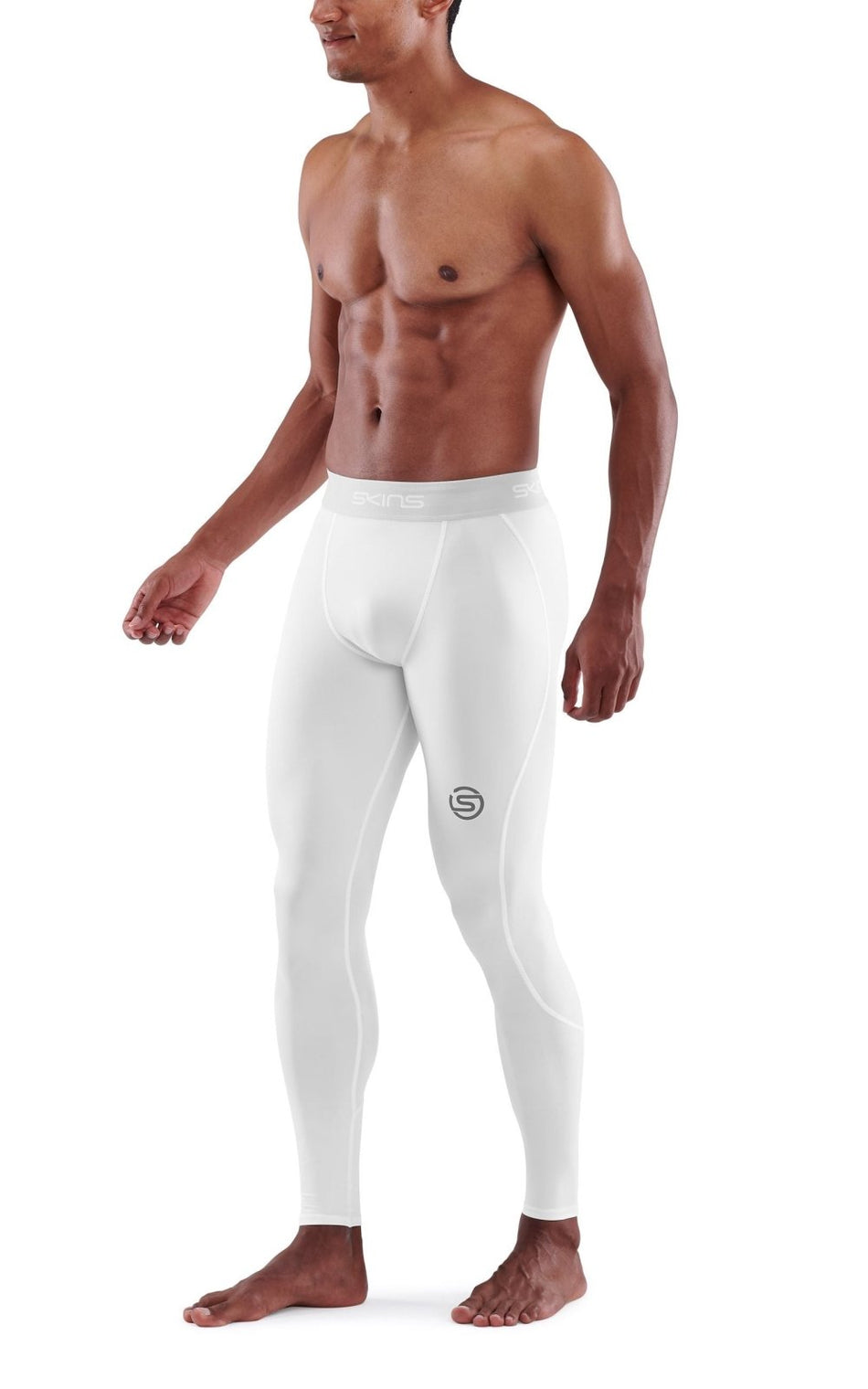 Skins - S1 Long Tights Kompressionshose Herren - white - SK - SO00100019005S - Sportbrands24