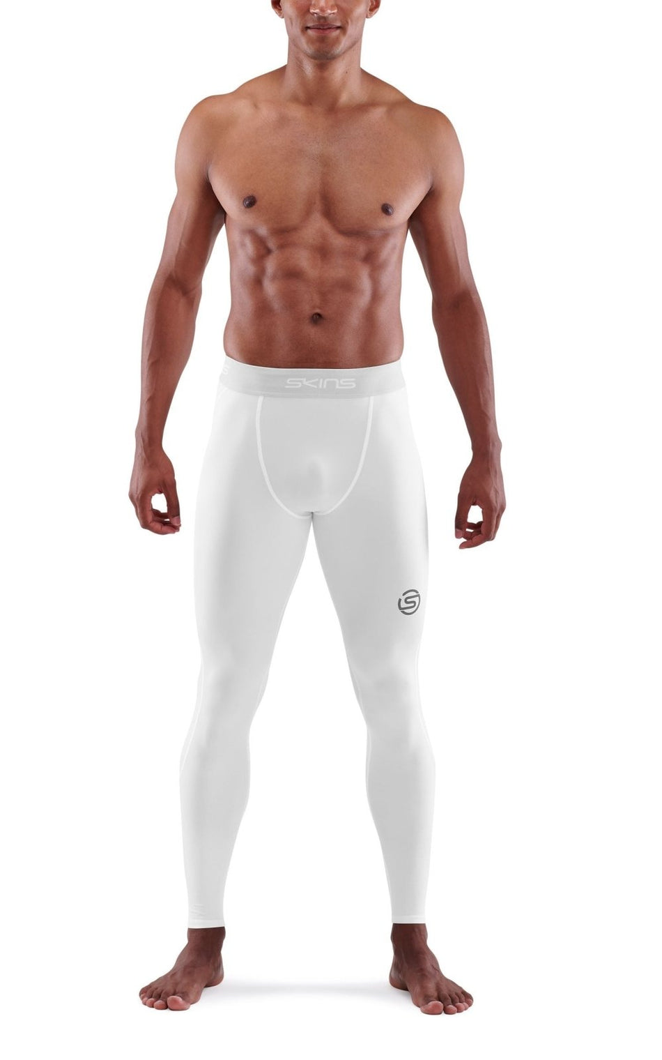 Skins - S1 Long Tights Kompressionshose Herren - white - SK - SO00100019005S - Sportbrands24