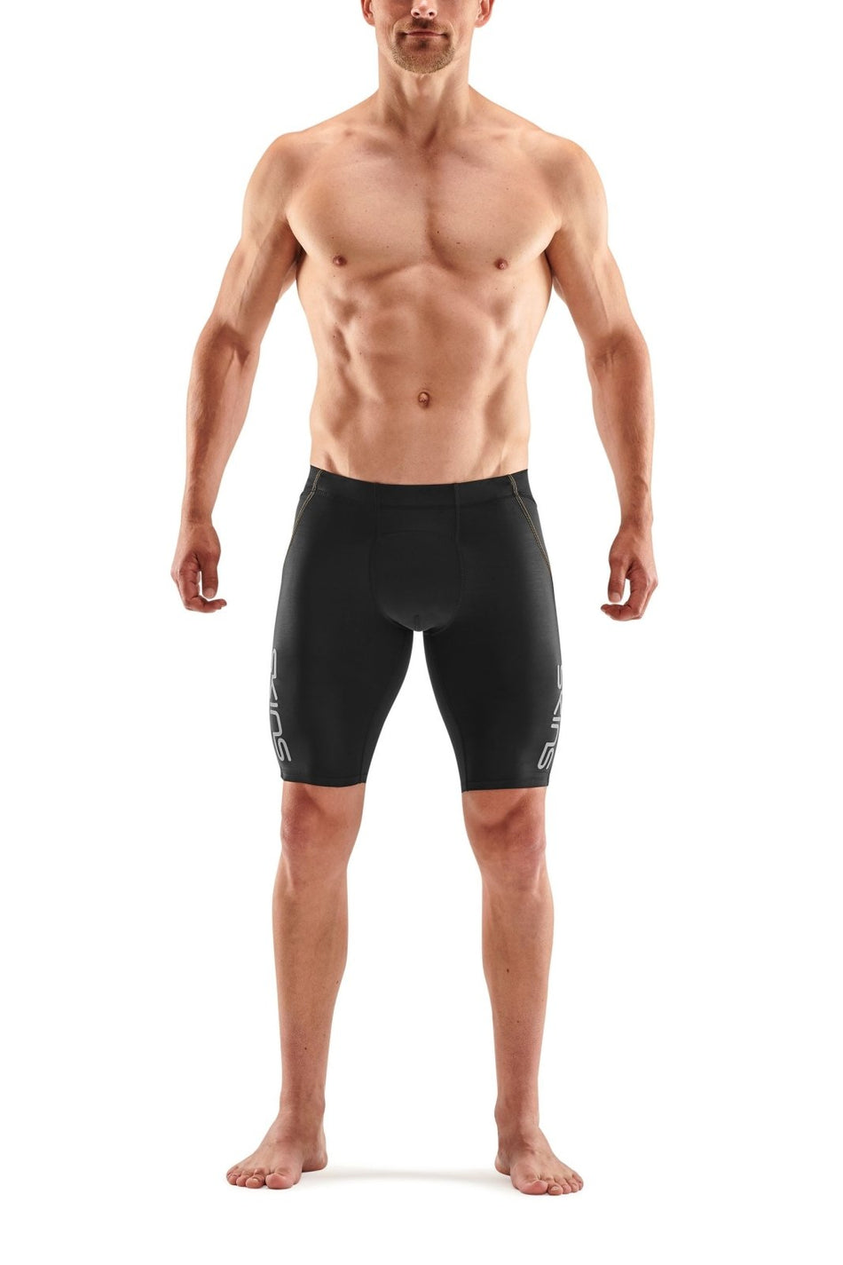 Skins - S3 400 Half Tight Kompressionshose Herren - black/yellow - SK - ST00300859052S - Sportbrands24