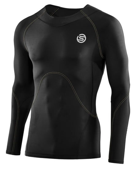 Skins - S3 400 Longsleeve Kompressionsshirt Herren - black/yellow - SK - ST00301169052S - Sportbrands24