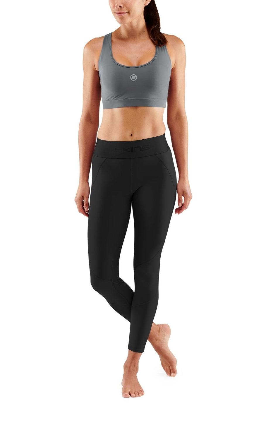 Skins - S3 Active Bra Sport - BH Damen - charcoal - SK - ST40730139118XS - Sportbrands24