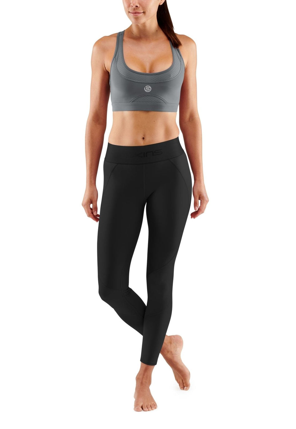 Skins - S3 Elite Bra Sport - BH Damen - charcoal - SK - ST40750799118XS - Sportbrands24