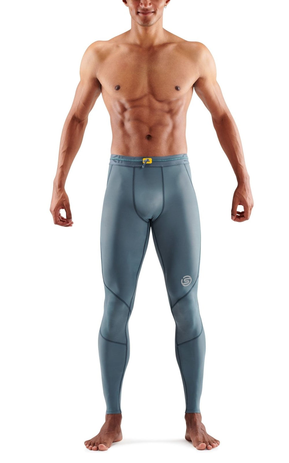 Skins - S3 Long Tights Kompressionshose Herren - blue grey - SK - ST00300010575S - Sportbrands24