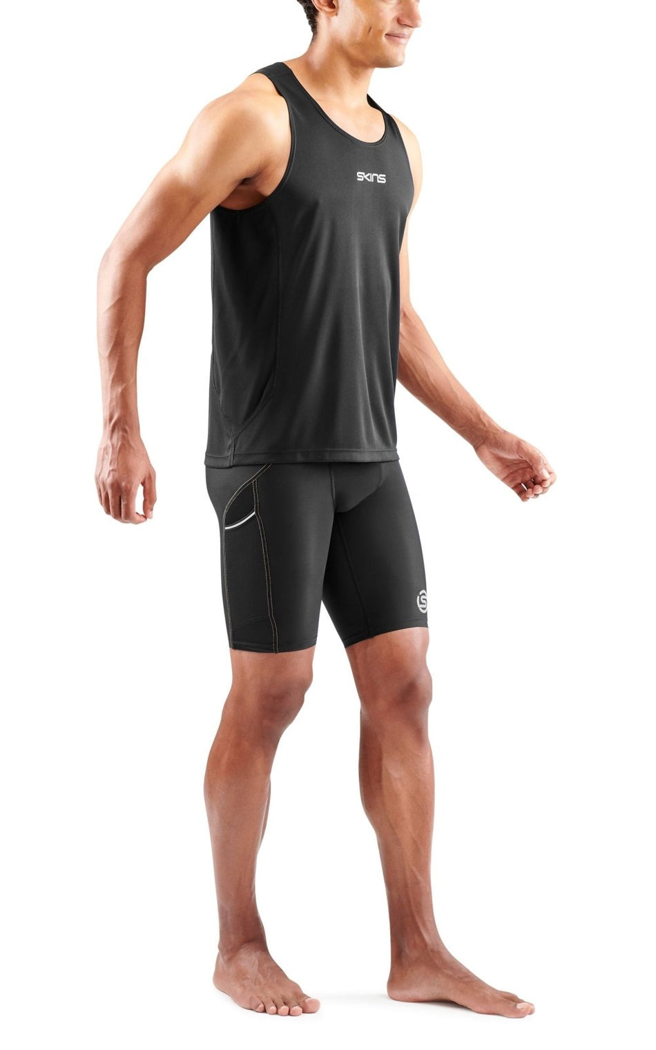 Skins - S3 Running Singlet Shirt Herren - black - SK - ST01500579001S - Sportbrands24