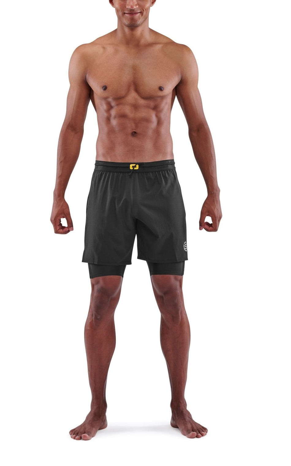 Skins - S3 Superpose Laufshorts Herren - black - SK - ST00301079001S - Sportbrands24