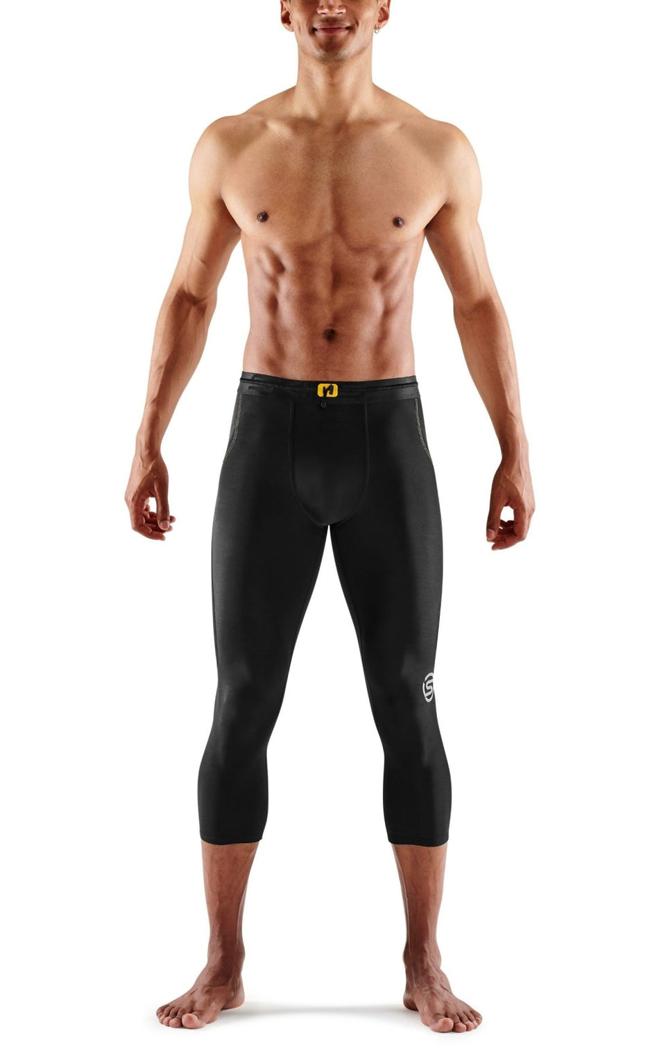 Skins - S3 Thermal 3/4 Tight Kompressionshose Herren - black - SK - ST00300209001S - Sportbrands24